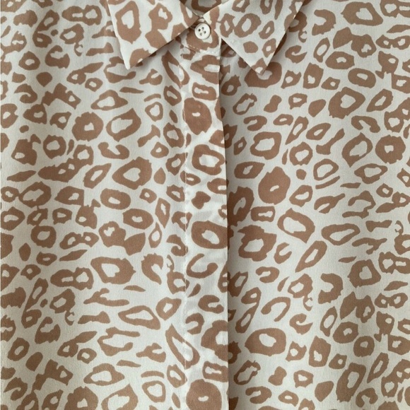Pure Collection Women’s Silk Leopard Print Button Down Blouse Size 4 - Picture 4 of 7
